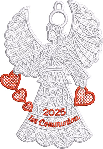 FSL (Free Standing Lace) 2025 1st Communion Angel 1 Size 5x7